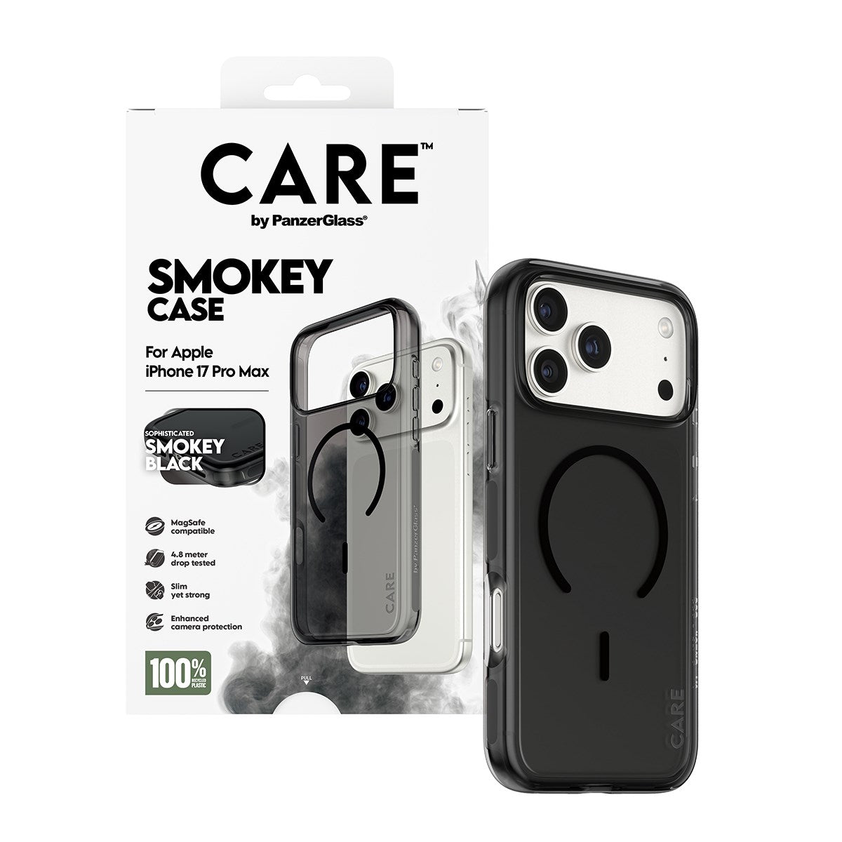 CARE by PanzerGlass® Urban Explorer Case Smokey w. Black MagSafe iPhone 17 Pro Max